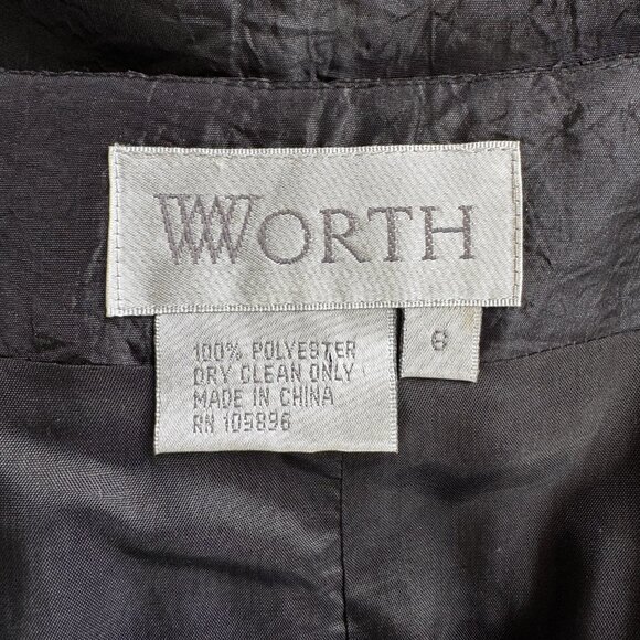 Worth Black Crushed Taffeta Skirt - NWT Size 6 - Picture 5 of 5